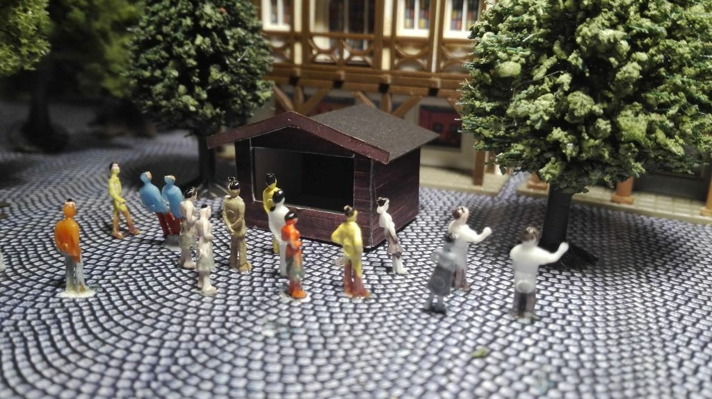 3 Markthütten für Wochenmarkt | Weihnachtsmarkt | Spur N | Lasercut