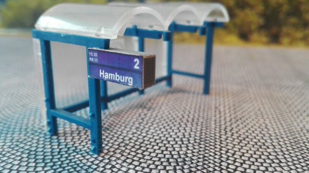 Zugzielanzeiger 6 Stück DB N | Bahnsteig | Bahnhof |1:160