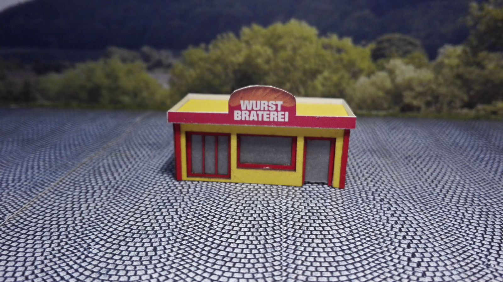moderner Imbiss Kiosk Trinkhalle Zeitungs-Stand Epoche VI Lasercut Bausatz