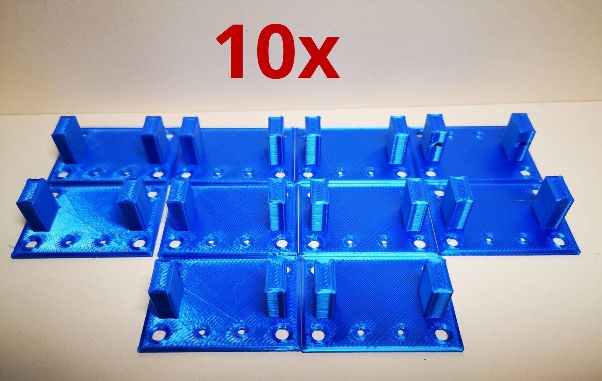 10xServohalterung Weichenantrieb Servohalter für SG90 Spur H0,TT,N,Z blau