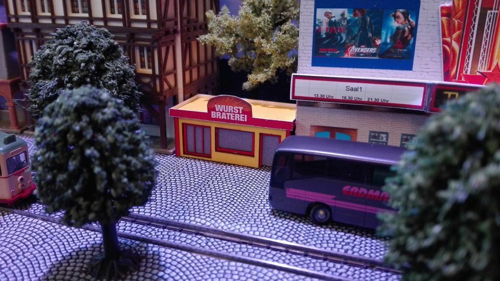 moderner Imbiss Kiosk Trinkhalle Zeitungs-Stand Epoche VI Lasercut Bausatz