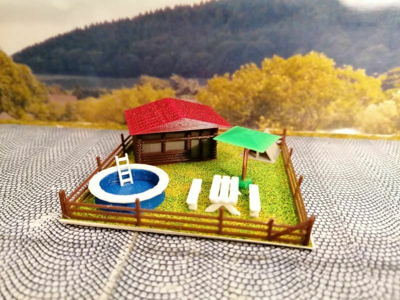 Schrebergarten mit Pool Spur N | 1:160