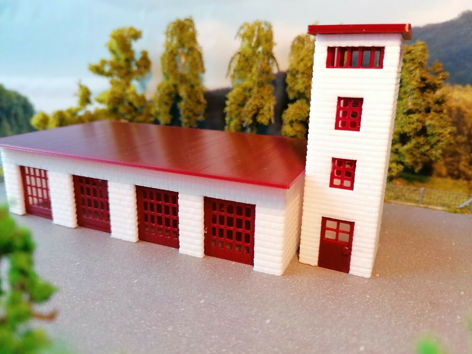 Feuerwehr mit Schlauchturm | Spur Z  | 1:220