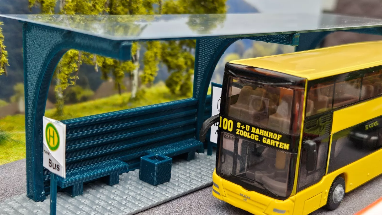 Busbahnhof Spur H0 | Haltestelle | 1:87 | Bausatz