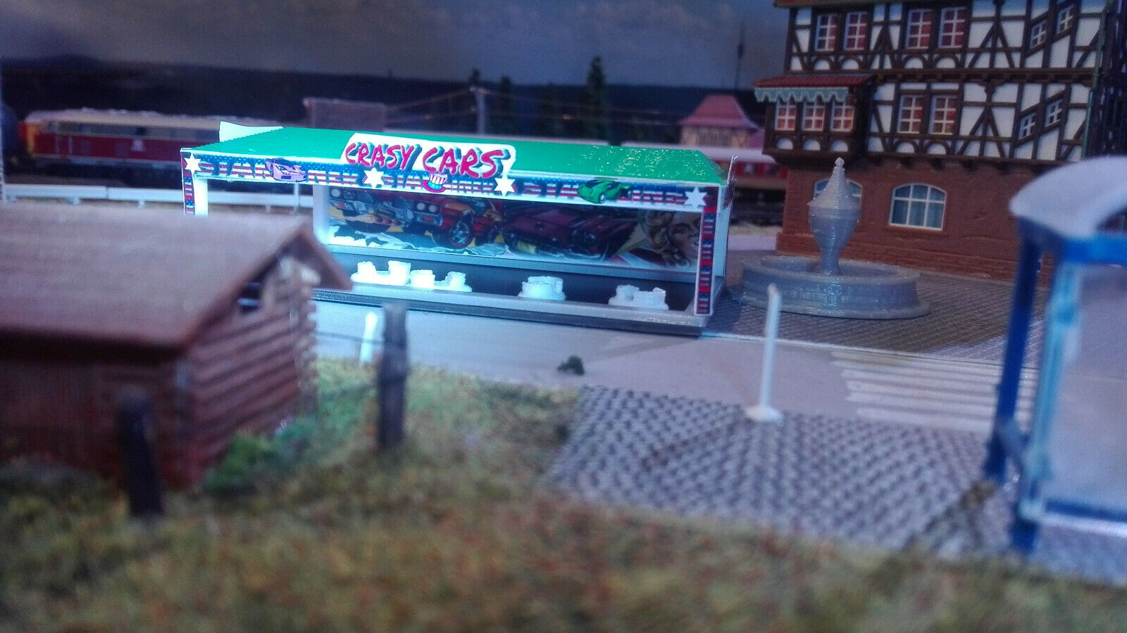 Autoscooter "Crasy Cars" | Spur Z | Kirmes| Fahrgeschäft | Rummel 1:220